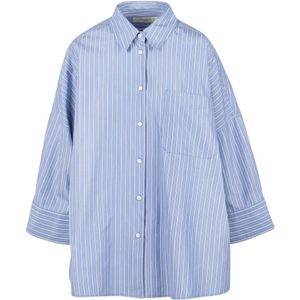 Weekend Max Mara, Dames, Blouses & Shirts, Blauw, Maat: XS Katoen,