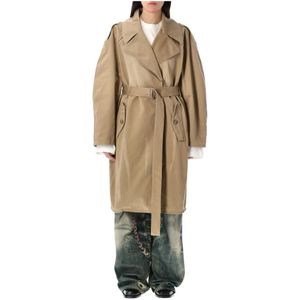 Acne Studios, Dames, Mantels, Beige, Maat: M Katoen,