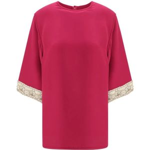 Valentino, Dames, Blouses & Shirts, Rood, Maat: XS