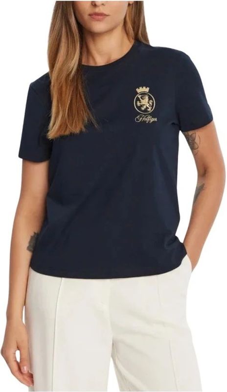 TOMMY HILFIGER Shirt  navy / goud / rood / wit