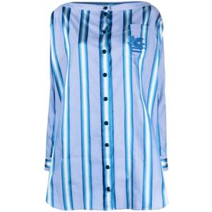 Etro, Dames, Jurken, Blauw, Maat: 2XS Zijde,