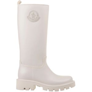 Moncler Witte Waterdichte Kniehoge Laarzen Kickstream , White , Dames , Maat: 37 EU