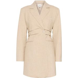 Gestuz - Gzdecy Blazer Dress - Blazerjurk - Light Sand Melange - 53% Polyester