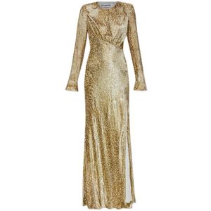 Self Portrait, Dames, Jurken, Geel, Maat: XS Zijde,