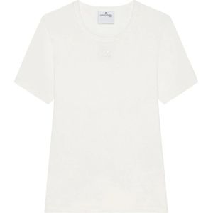 Courrèges, Dames, Tops, Wit, Maat: XS Katoen,