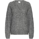 Ichi, Dames, Truien, Grijs, Maat: L Leer,