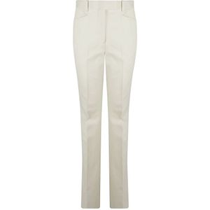 Tom Ford, Dames, Broeken, Beige, Maat: 2XS Katoen,