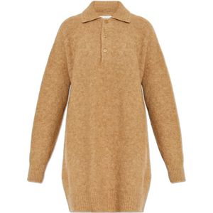 Ami Paris, Dames, Jurken, Bruin, Maat: S Wol,