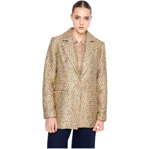 Silvian Heach, Dames, Jassen, Geel, Maat: XS Tweed,
