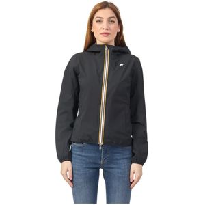 K-Way, Dames, Jassen, Zwart, Maat: XL Leer,