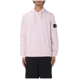 Stone Island, Heren, Sweatshirts & Hoodies, Roze, Maat: XL