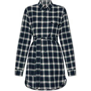 Dsquared2, Dames, Jurken, Blauw, Maat: 2XS Katoen,