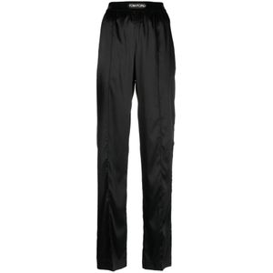 Tom Ford, Dames, Broeken, Zwart, Maat: M Zijde,