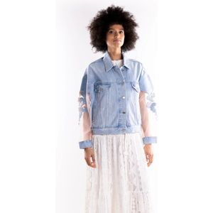 Pinko, Dames, Jassen, Blauw, Maat: XS Denim,