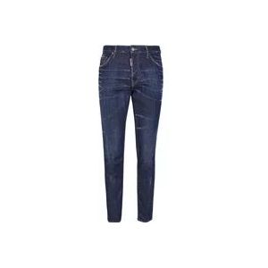 Dsquared2 Blauwe Skinny Jeans voor Heren , Blue , Heren , Maat: S