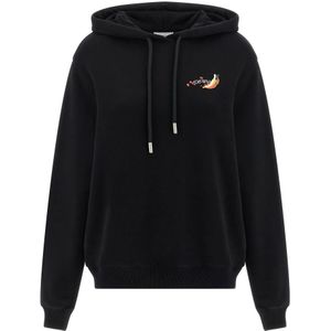 Off White, Dames, Sweatshirts & Hoodies, Zwart, Maat: XS Katoen,