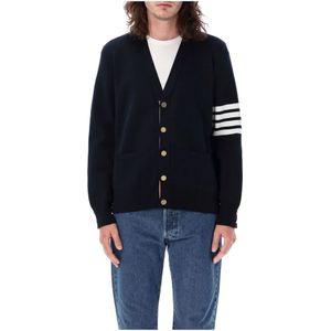 Thom Browne, Heren, Truien, Blauw, Maat: L Katoen,