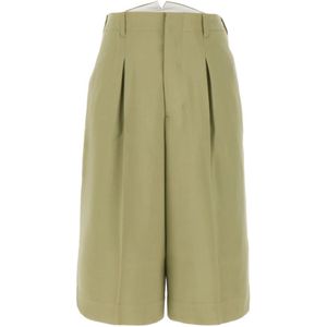 Ami Paris, Dames, Korte broeken, Groen, Maat: 2XS Katoen,