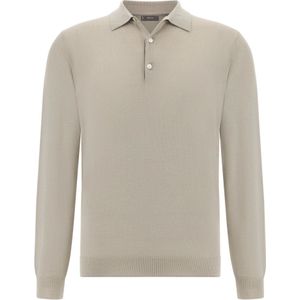 Boggi Milano - Poloshirt - Sand - Lange Mouw - Normale Pasvorm