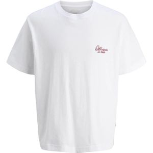 JACK & JONES - Shirt - Mauve - Ronde Hals - Motiefprint - Kwartmouw