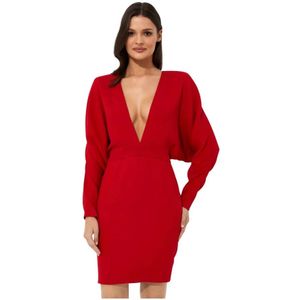 Alexandre Vauthier, Dames, Jurken, Rood, Maat: XS Leer,