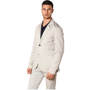 Mason's, Heren, Jassen, Grijs, Maat: XL Satijn,