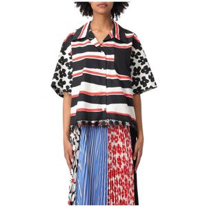 Msgm, Dames, Blouses & Shirts, Veelkleurig, Maat: XS Katoen,