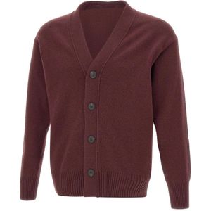 Gran Sasso, Heren, Truien, Paars, Maat: M Wol,