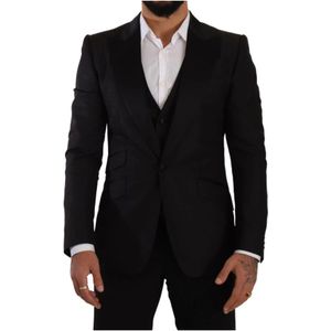 Dolce & Gabbana - Sicilia Slim Fit - Pak - Zwart - Wol