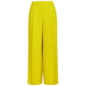 Carolina Herrera, Dames, Broeken, Geel, Maat: L Zijde,