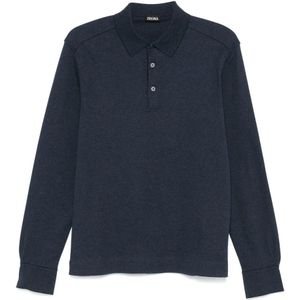 Zegna, Heren, Tops, Blauw, Maat: 2XL Katoen,