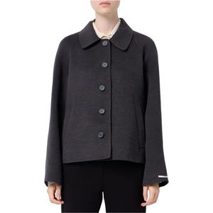 Marella, Dames, Jassen, Grijs, Maat: L Viscose,