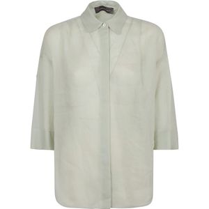 Lorena Antoniazzi, Dames, Blouses & Shirts, Wit, Maat: 2XS