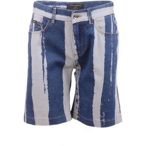 Dolce & Gabbana, Dames, Korte broeken, Blauw, Maat: M Denim,