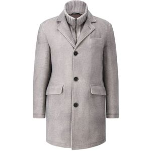 Gimo's, Heren, Mantels, Grijs, Maat: XL Wol,