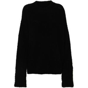 UMA Wang, Dames, Truien, Zwart, Maat: M Wol,