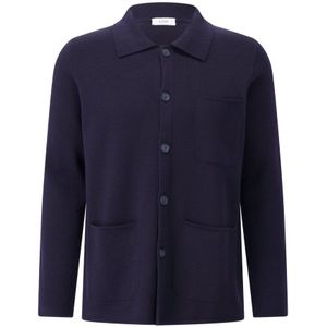 Eton, Heren, Jassen, Blauw, Maat: L Wol,