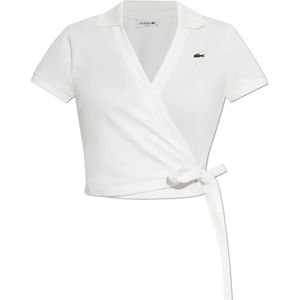 Lacoste, Dames, Tops, Wit, Maat: S Katoen,