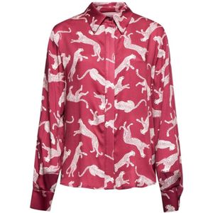 Silvian Heach, Dames, Blouses & Shirts, Roze, Maat: 2XS Leer,