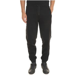 Emporio Armani Ea7, Heren, Broeken, Zwart, Maat: 2XL Fleece,
