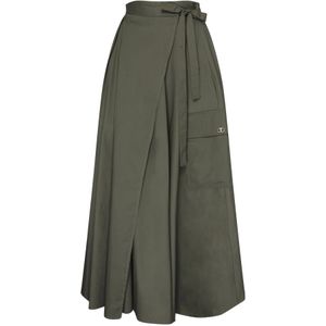 Twinset, Dames, Rokken, Groen, Maat: XL Katoen,