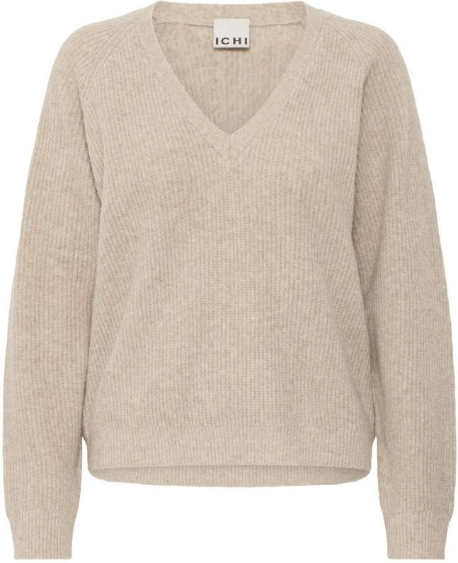 Ichi - Ihdasila Ls 2 - Gebreide Trui - Havermout Melange - Dames