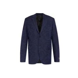 Versace Blazer met Barocco-patroon , Blue , Heren , Maat: M