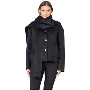 Kocca, Dames, Mantels, Zwart, Maat: M Zijde,