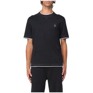 Brunello Cucinelli, Heren, Tops, Blauw, Maat: XL