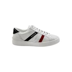 Moncler Monaco Sneaker in Wit/Zwart , White , Heren , Maat: 43 1/2 EU