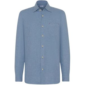 Kiton, Heren, Overhemden, Blauw, Maat: XL Flanel,