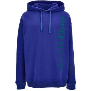 Versace, Heren, Sweatshirts & Hoodies, Blauw, Maat: L