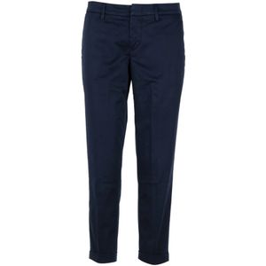 Fay, Dames, Broeken, Blauw, Maat: W25 Satijn,