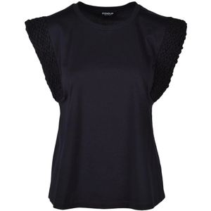 Dondup, Dames, Tops, Zwart, Maat: M Katoen,